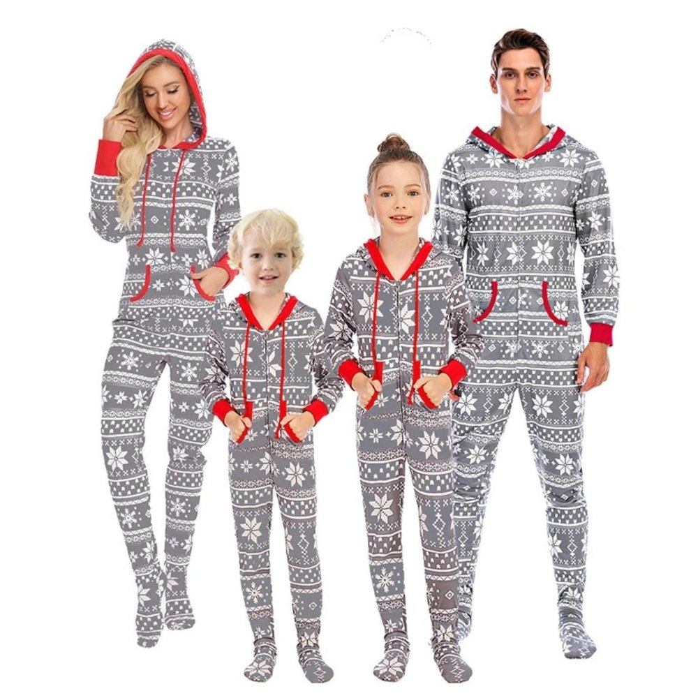 Matching Christmas Pajamas Onesies Footsies Family set